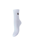 Bright white coffee ONE SIZE Sokken - Pcmolly Embroidery Socks D2D van Pieces