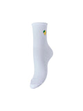 Bright white citroentje ONE SIZE Sokken - Pcmolly Embroidery Socks D2D van Pieces