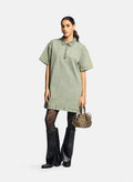 Jurken - Pcdria 3/4 Short Zip Denim Dress D2D van Pieces
