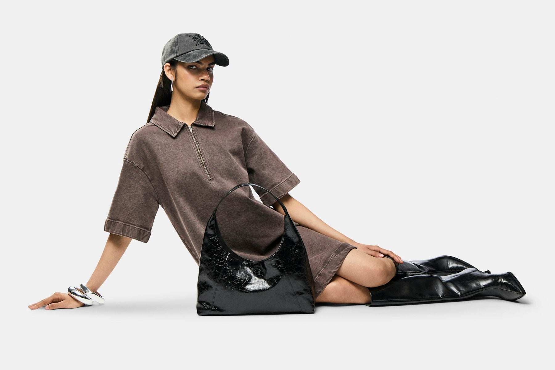 Jurken - Pcselma 3/4 Zip Denim Dress D2D van Pieces