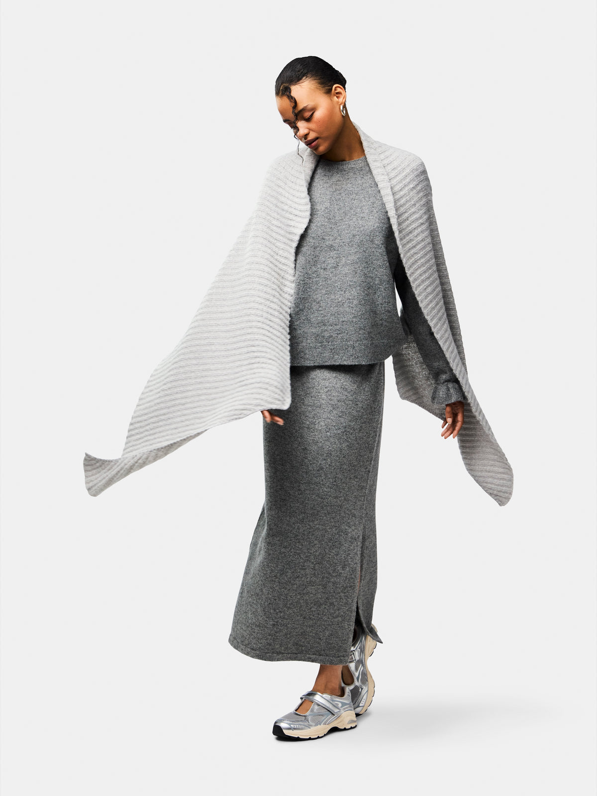 Pcpyron Structured Long Scarf Noos - AW26