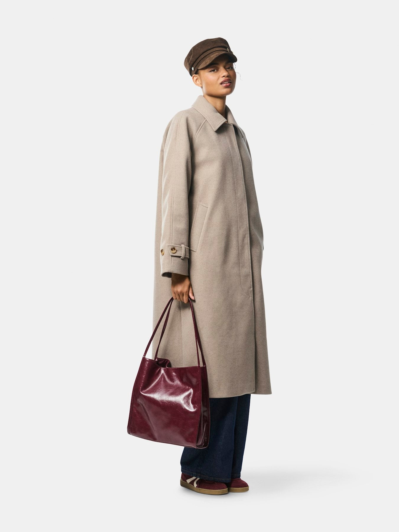 Tassen - Pcmalou Patent Shopping Bag van Pieces