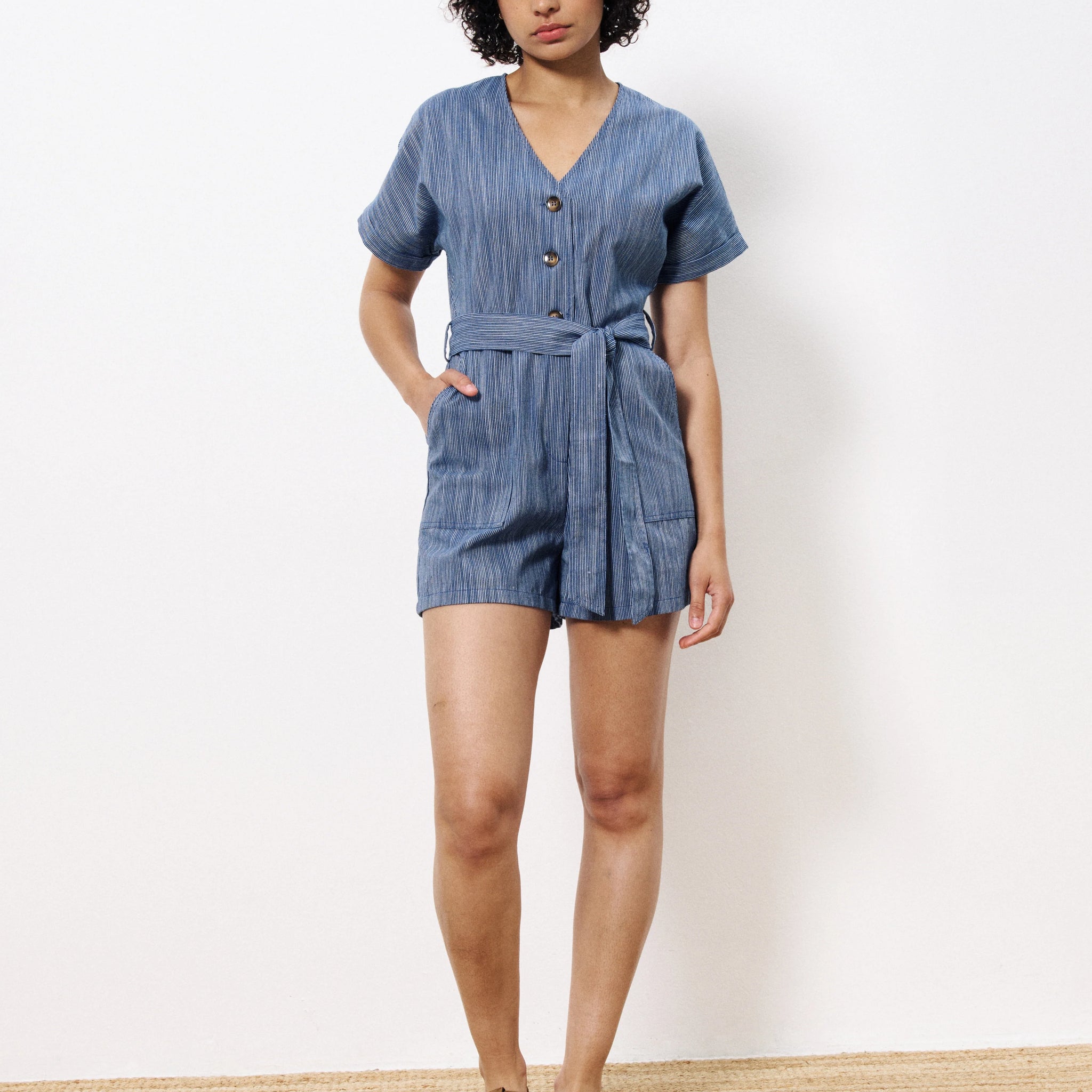 Bleu Marine Playsuits - Adila Combishort van FRNCH