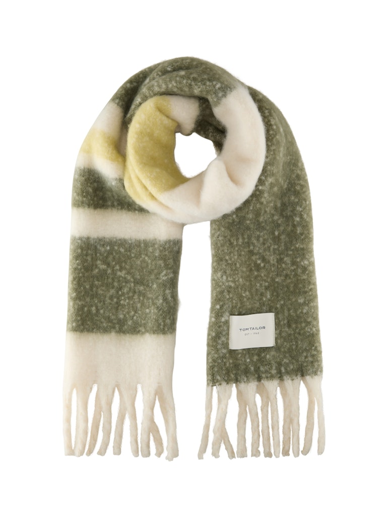 Sjaals - scarf brushed colorblock van Tom Tailor