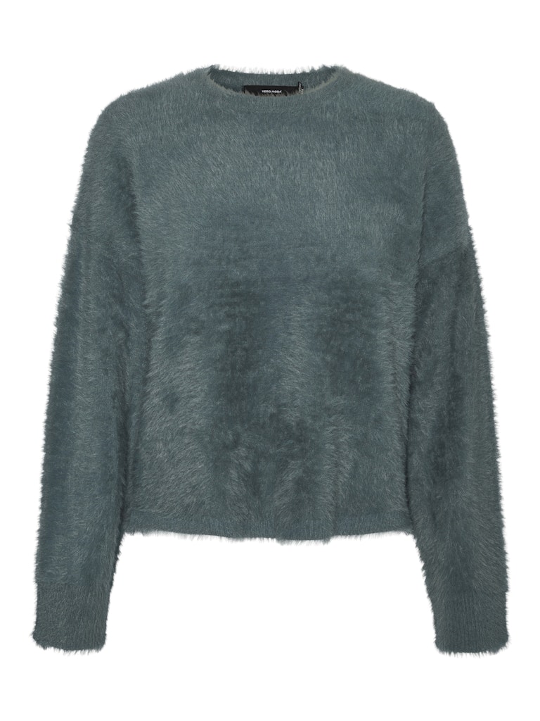 Balsam Green Pulls - Vmalina Ls O-Neck Boxy Pullover van Vero moda