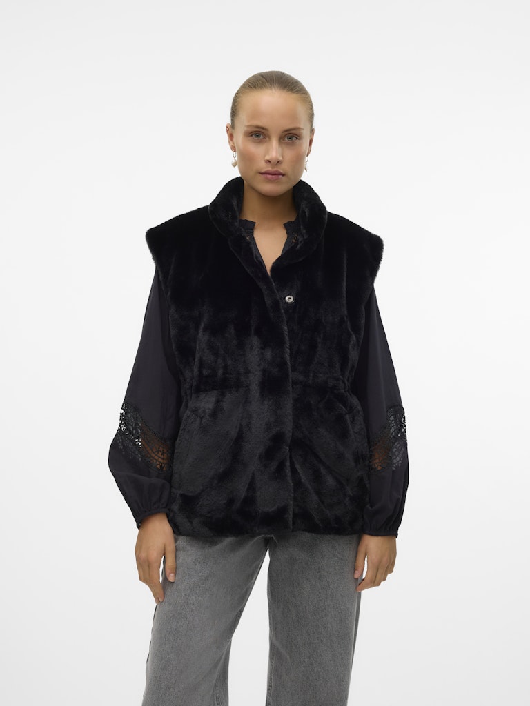 Jassen - Vmsonjapoppy Faux Fur Waistcoat van Vero moda