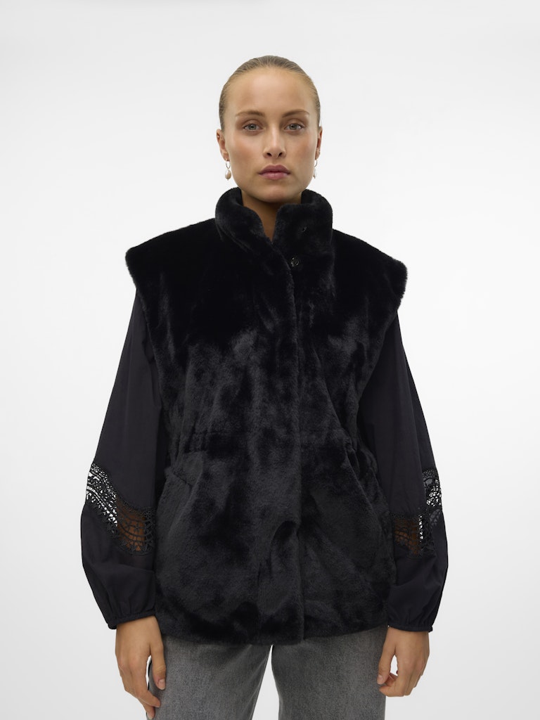 Jassen - Vmsonjapoppy Faux Fur Waistcoat van Vero moda