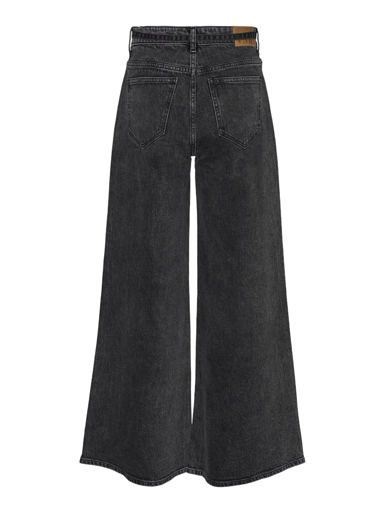 Black Denim Jeans - Vmannet Mr Wide Jeans Ra131 van Vero moda