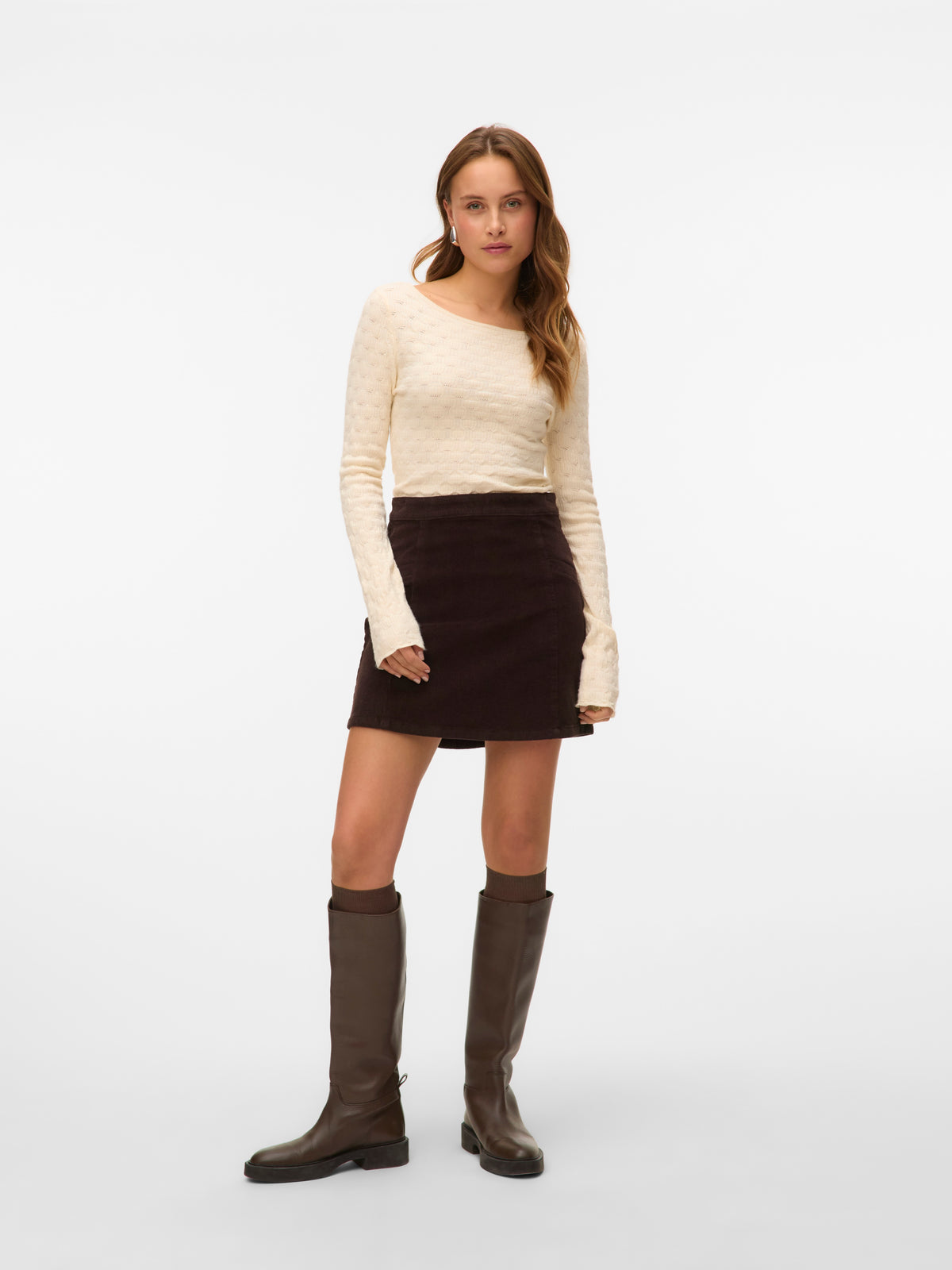 Vmkata Hr Corduroy Short Skirt Noos