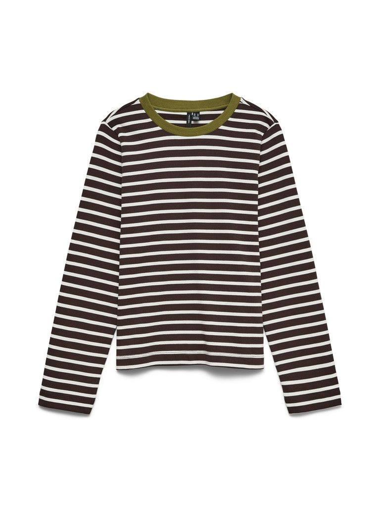 Vmbopha Ls O-Neck Contrast Top