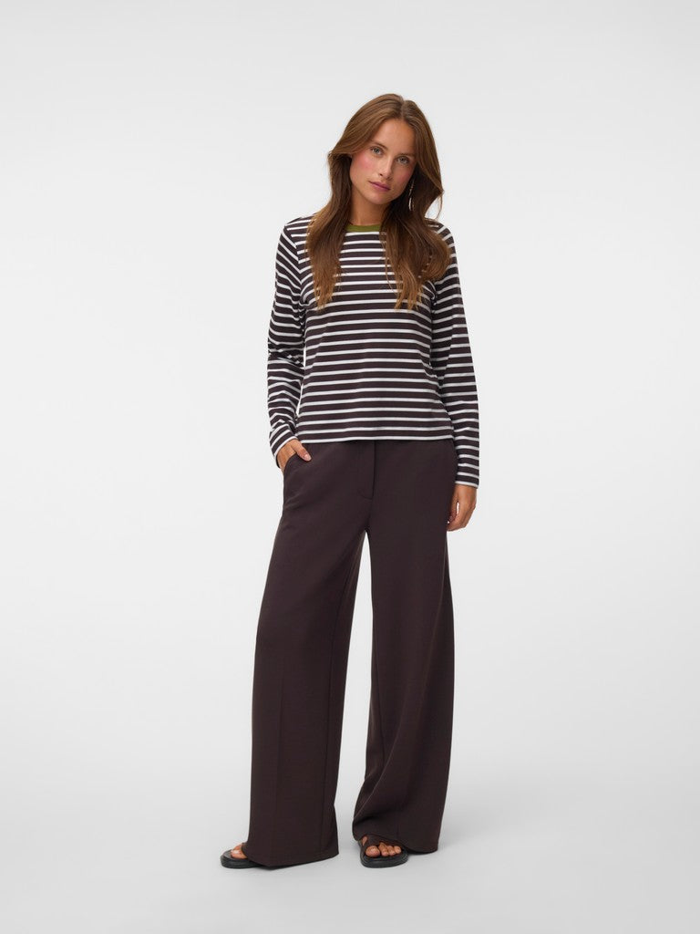 Vmbopha Ls O-Neck Contrast Top