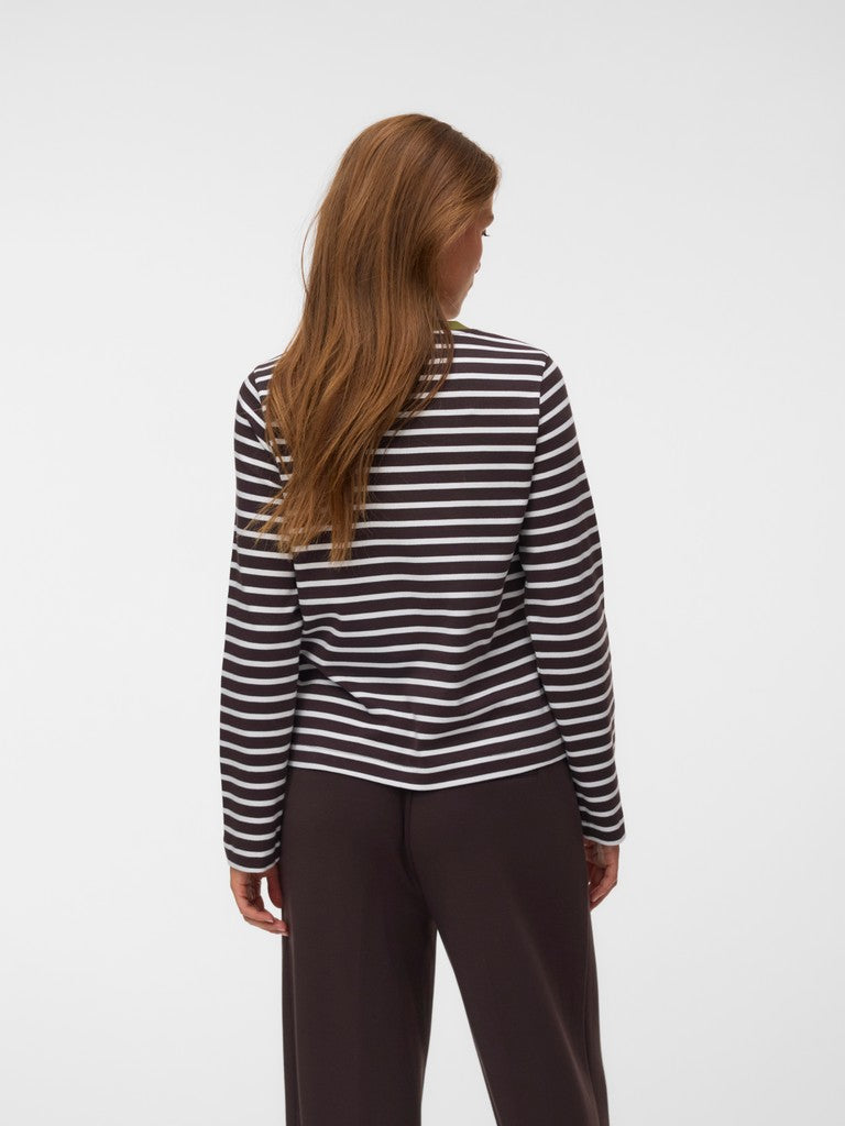 Vmbopha Ls O-Neck Contrast Top