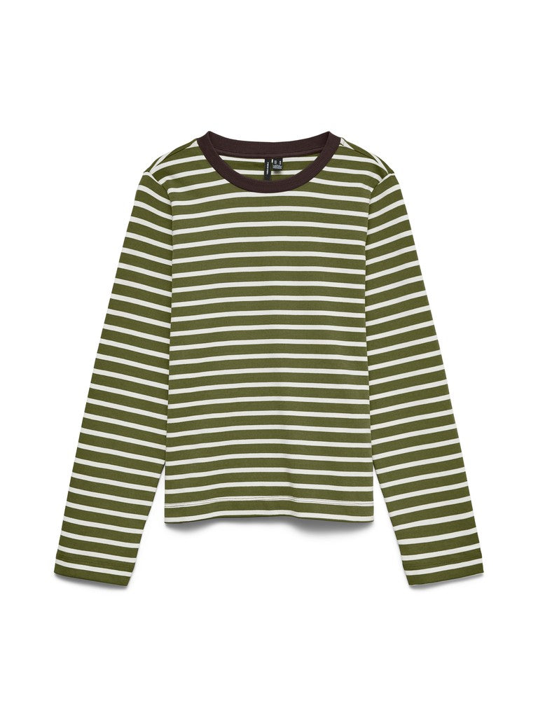Vmbopha Ls O-Neck Contrast Top