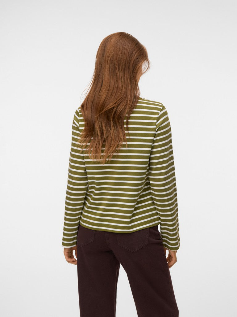 Vmbopha Ls O-Neck Contrast Top
