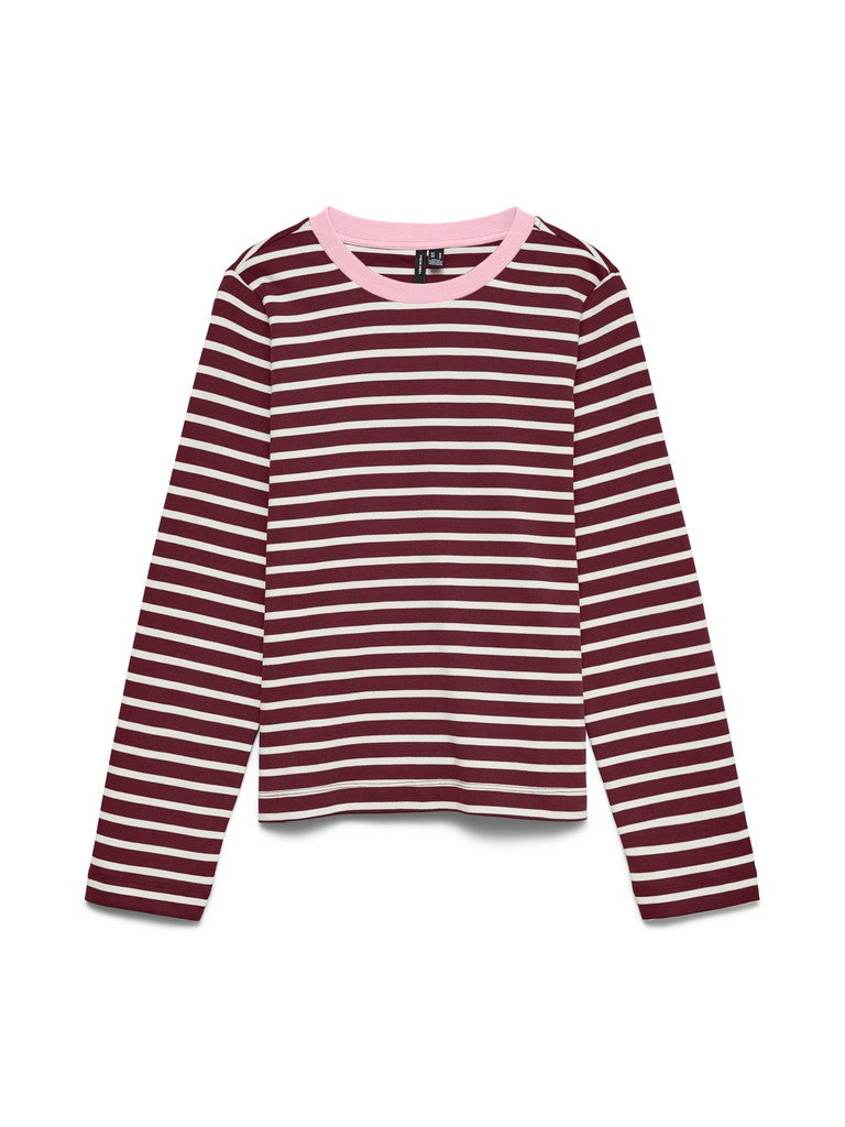 Vmbopha Ls O-Neck Contrast Top