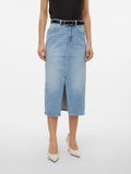 Rokken - Vmveri Hr Calf Denim Skirt Noos van Vero moda