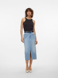 Rokken - Vmveri Hr Calf Denim Skirt Noos van Vero moda