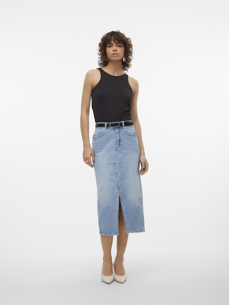 Rokken - Vmveri Hr Calf Denim Skirt Noos van Vero moda