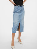 Rokken - Vmveri Hr Calf Denim Skirt Noos van Vero moda