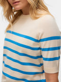 Birch W. AZURE BLUE Pulls - Vmsaba Plain Ss O-Neck Pullover Noos - SS25 van Vero moda