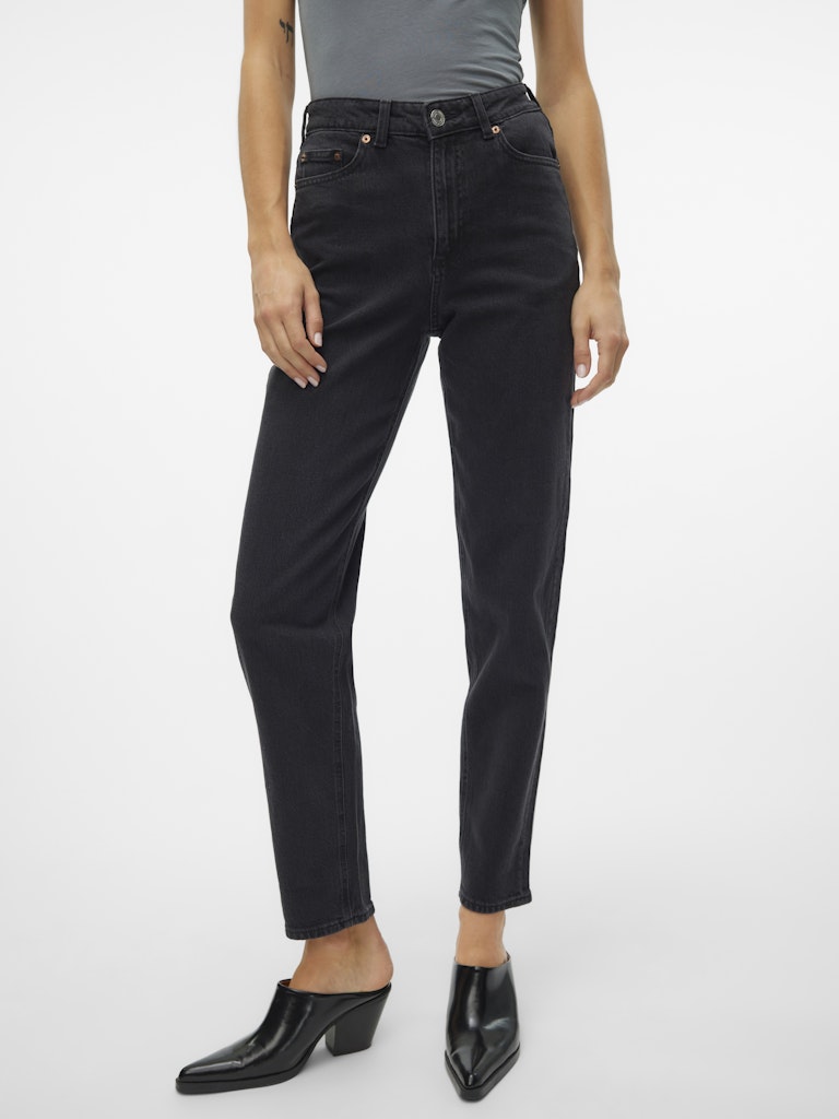 Dark Grey Denim Jeans - Vmtessa Hr Mom Jeans Ra220 Dark Grey Noos van Vero moda