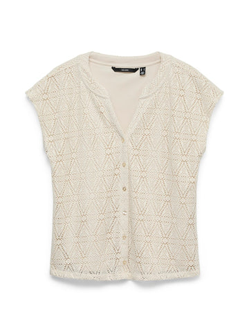 Vmmaya Cs Placket V-Neck Top