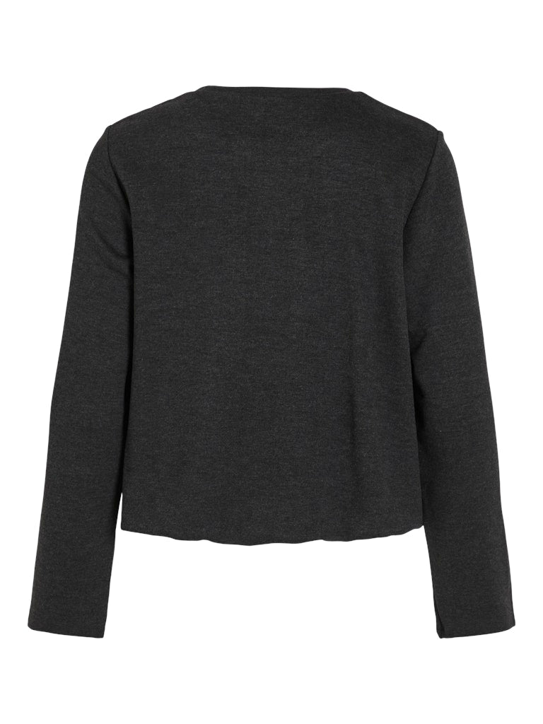 Dark grey melange Sweaters - Visila L/S Balloon Sweatshirt van Vila