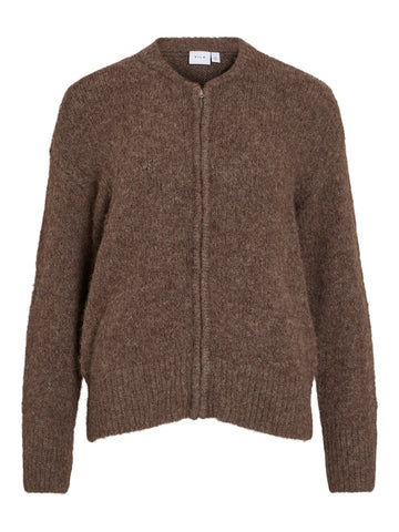 Shaved chocolate Pulls - Vimarley L/S Zip Cardigan van Vila