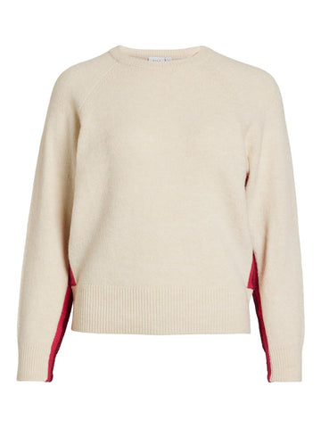 Vicleo L/S O-Neck Stripe Knit Top