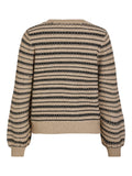 Pulls Viril O-Neck L/S Stripe Detail Knit Top van Vila