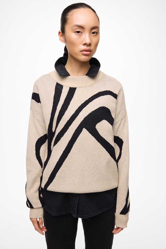 Pulls - Vitif Jacquard L/S Knit Top - Noos van Vila
