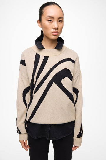Pulls - Vitif Jacquard L/S Knit Top - Noos van Vila