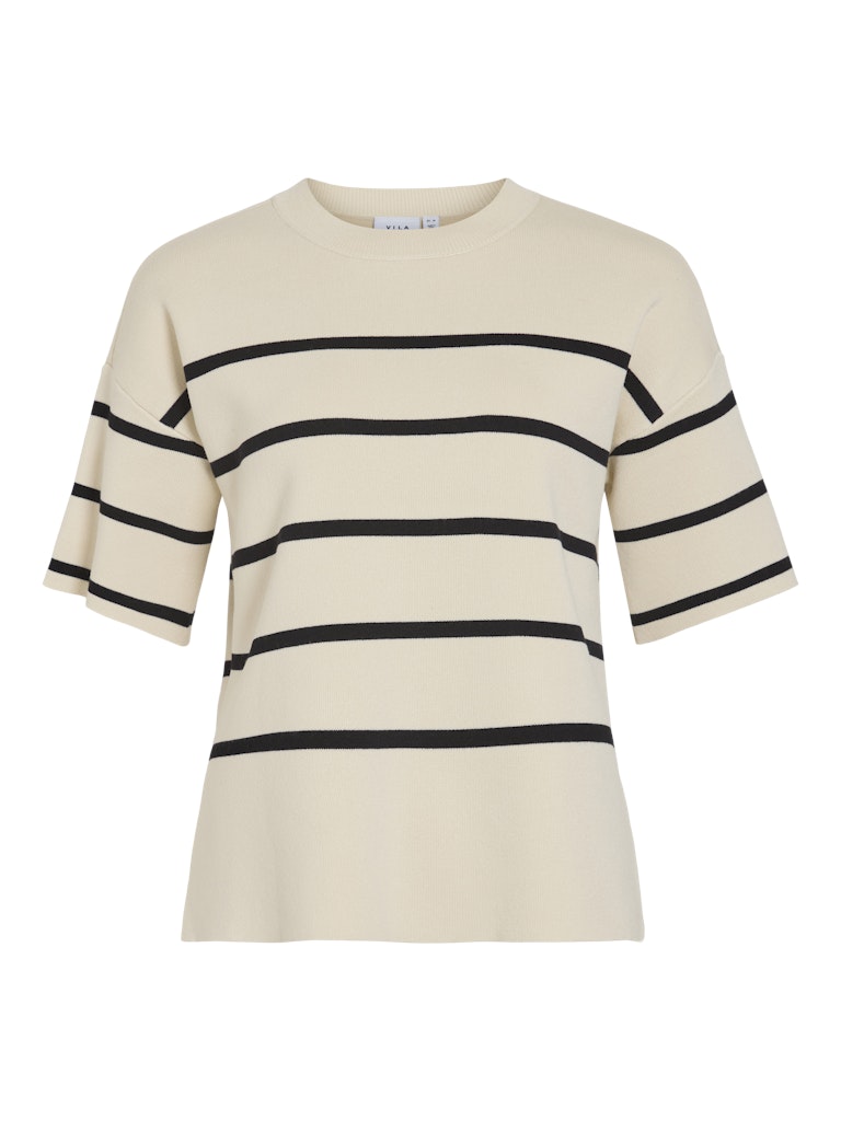 Birch Pulls - Viostria O-Neck 2/4 Striped Knit Top van Vila