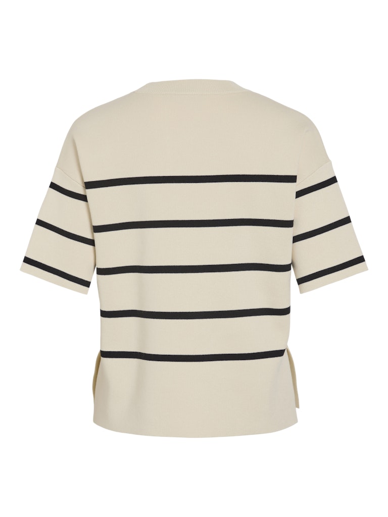 Birch Pulls - Viostria O-Neck 2/4 Striped Knit Top van Vila