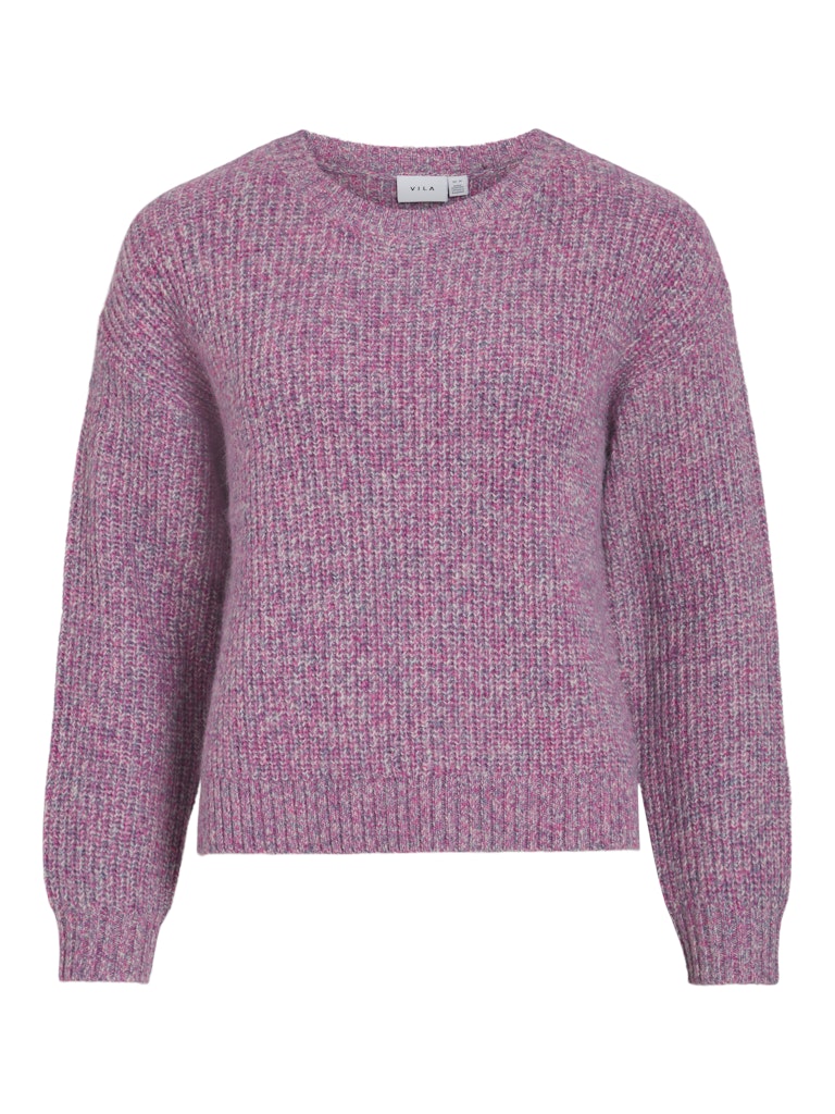 Sangria sunset Pulls - Visposa O-Neck L/S Knit Top van Vila