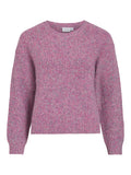 Sangria sunset Pulls - Visposa O-Neck L/S Knit Top van Vila