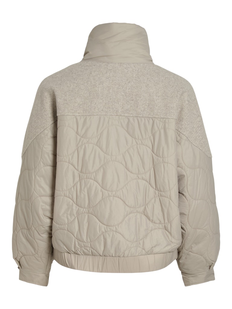 Natural melange Jassen - Vialfie L/S Quilted Jacket van Vila