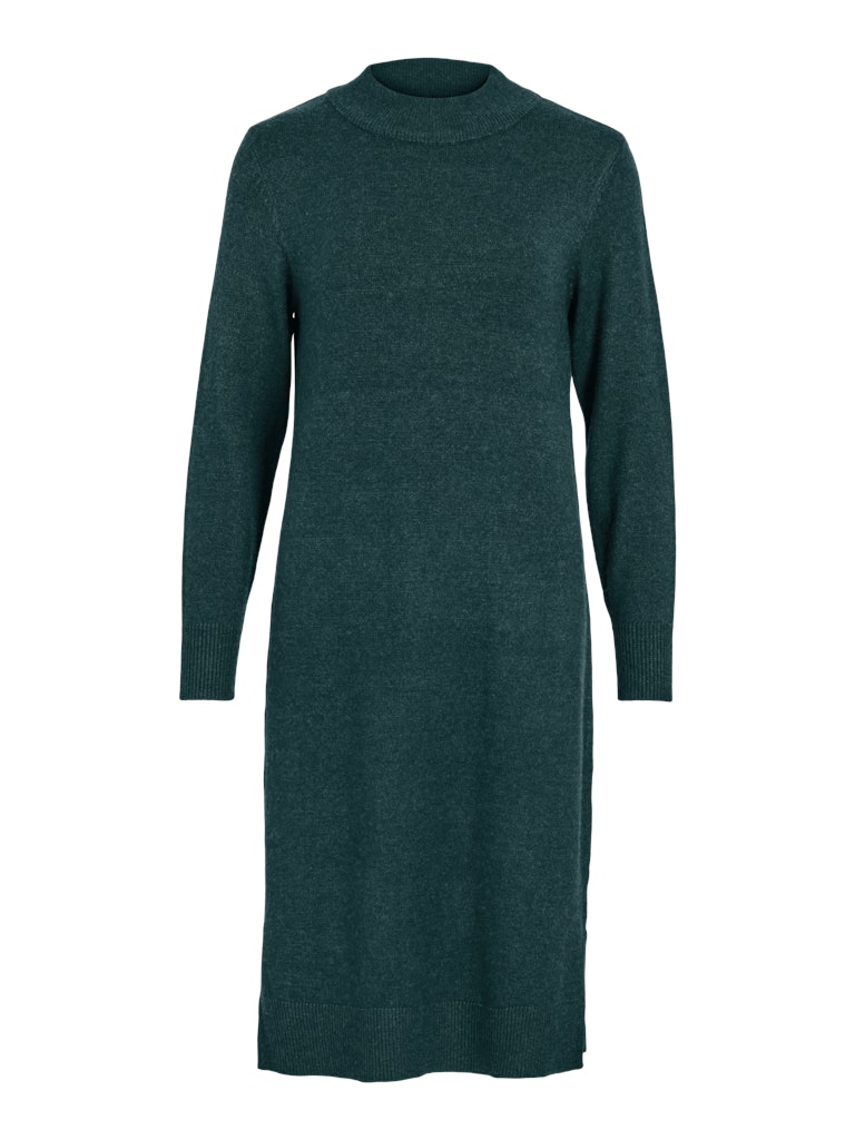 Ponderosa pine Jurken - Viril Crew Neck L/S Midi Dress Noos van Vila