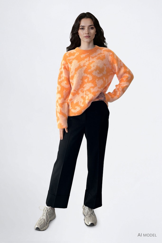 Pulls - Vimatta O-Neck L/S Jacquard Knit Top van Vila