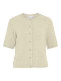 Super Light Natural Melange Pulls - Vidainty O-Neck 2/4 Knit Cardigan van Vila