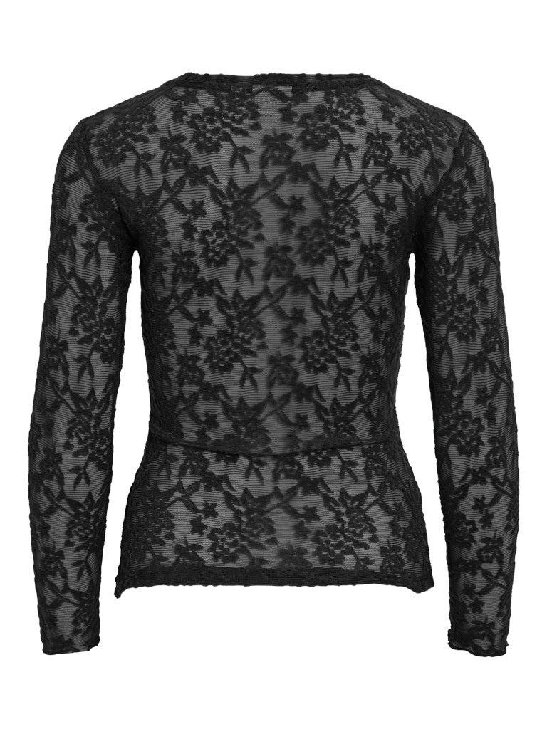 Black beauty Tops - Vizirp O-Neck L/S Top van Vila