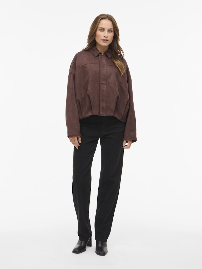 Brown stone Jassen - Viviral L/S Jacket van Vila