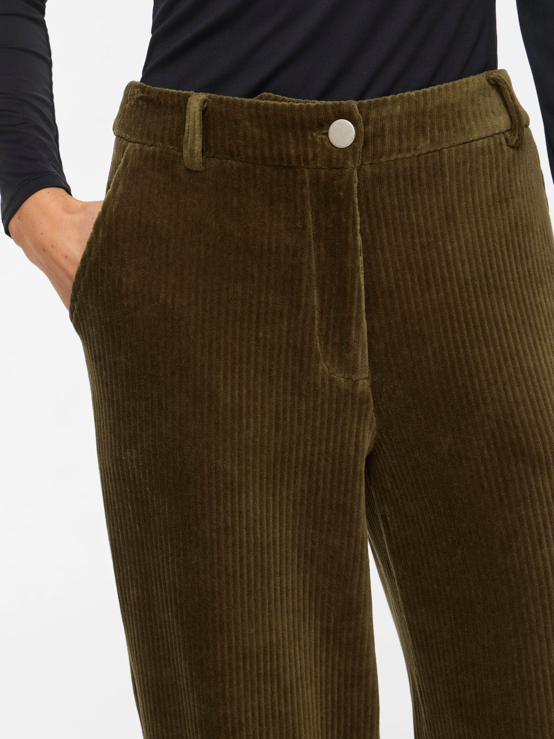 Vikita Rw Wide Corduroy Pants Noos - forest