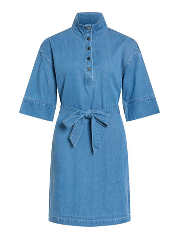 Vivacca 2/4 High-Neck Midi Denim Dress