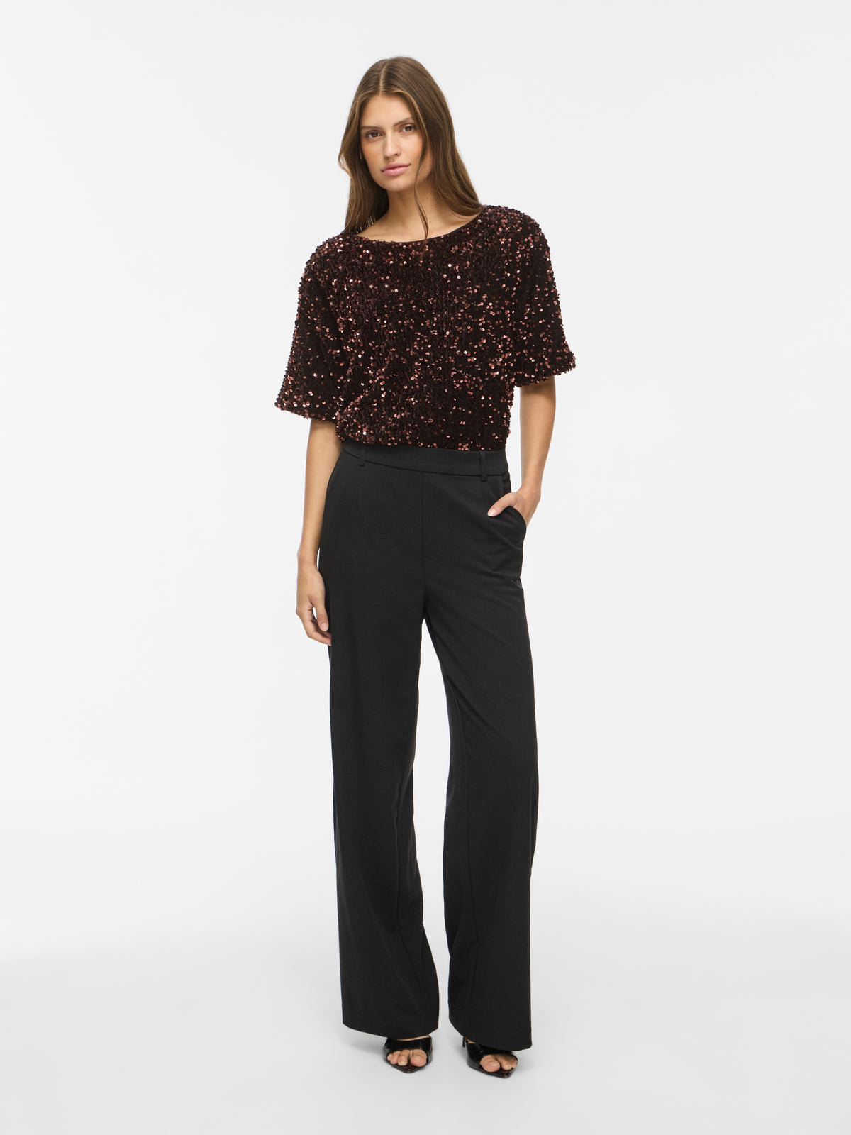 Vifaith O-Neck S/S Sequin Top - AW26