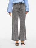 Dark grey denim Jeans - Vifreya Arie Hw Wide Jeans van Vila