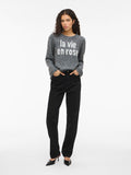 Pulls - Vimelie O-Neck L/S Detail Knit Top van Vila