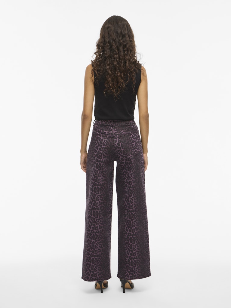 Jeans - Vichia Hw Colorful Leo Jeans van Vila