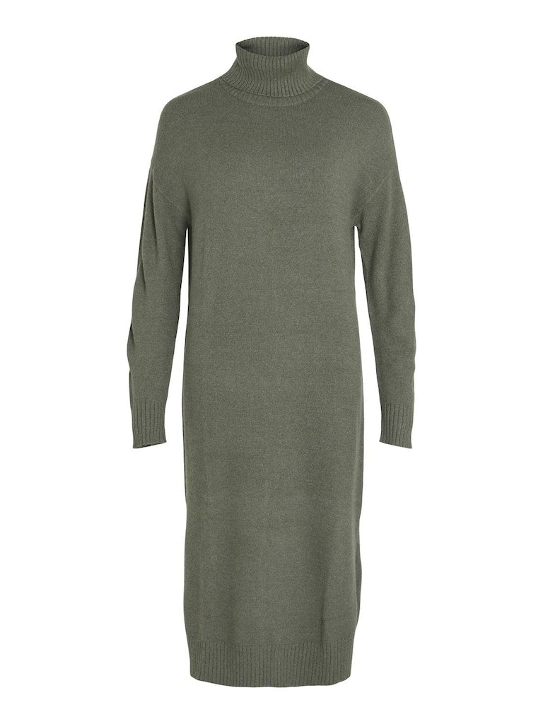 Jurken Viril Roll Neck L/S Midi Dress Noos - AW24 van Vila