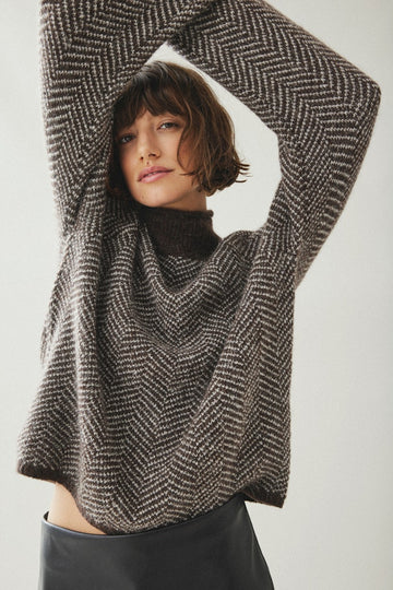 Vilory High Neck L/S Knit Top - Noos